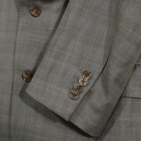 Samuelsohn x Loro Piana Super 150s Wool Blazer 44L Gray Plaid Italy - Picture 7 of 15
